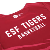 BB1-6 ESF Tigers Basketball Shirt, Red