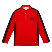 KS Unisex Long-Sleeve PE Polo, Red - Phoenix