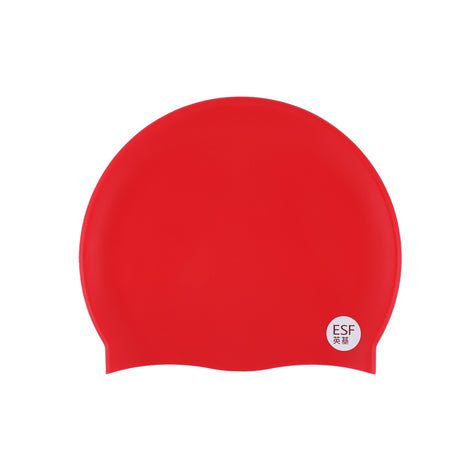 ESF Silicone Swim Cap, Red