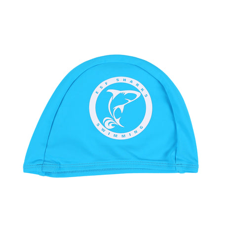 ESF Sharks Spandex Swim Cap, Blue (SW4)