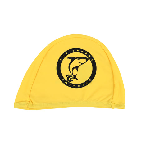 ESF Sharks Spandex Swim Cap, Yellow (SW2)