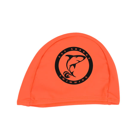 ESF Sharks Spandex Swim Cap, Orange (SW1A)