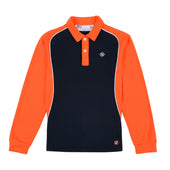 QBS Unisex Long-Sleeve PE Polo, Orange