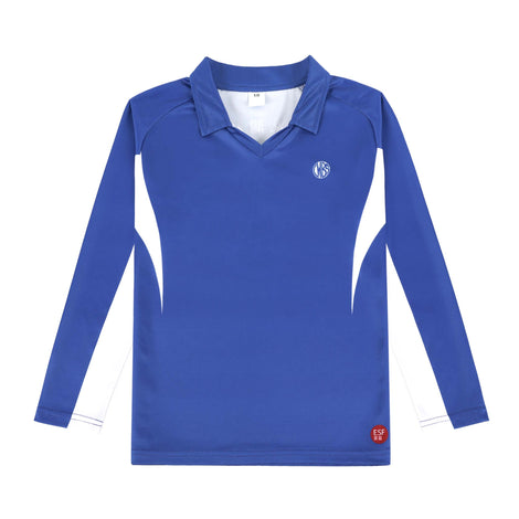 CWBS Unisex Long-Sleeve PE Polo, Blue