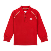 ESF Kindergarten Unisex Long Sleeve Polo, Red