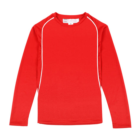 KJS Unisex Long-Sleeve PE T-Shirt, Red - St George